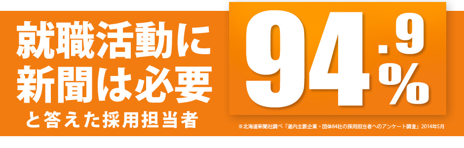 「就職活動に新聞は必要」と答えた採用担当者94.9％